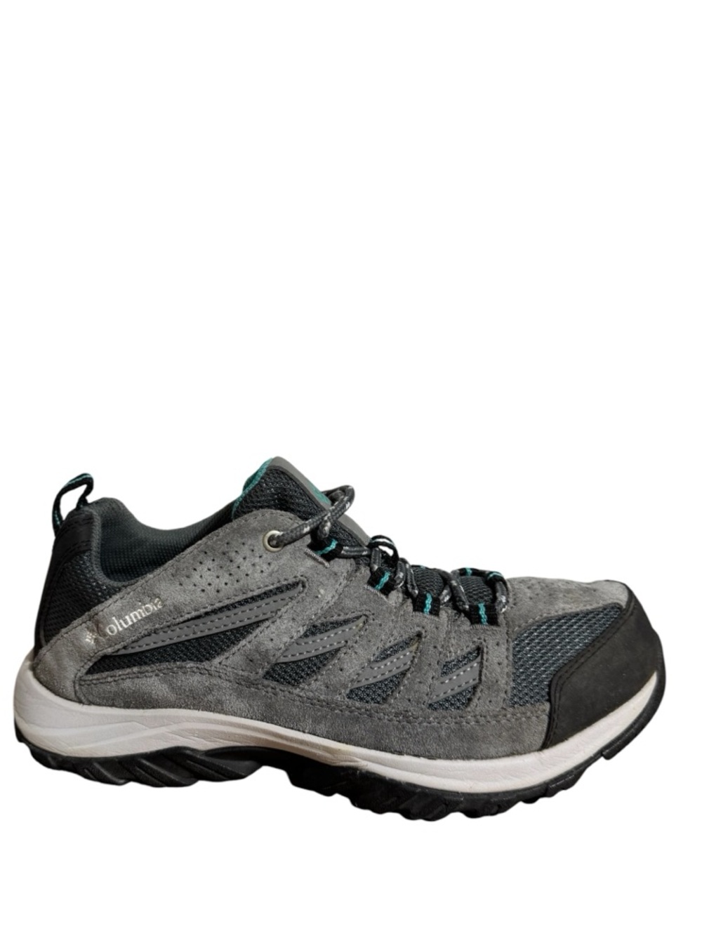 Columbia Gray and Teal Low-Cut Crestwood Waterproof Women’s Hiking shoe size 9